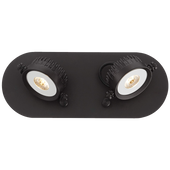 Spotlight Plug In Led Brown Two Head Wall Lamp